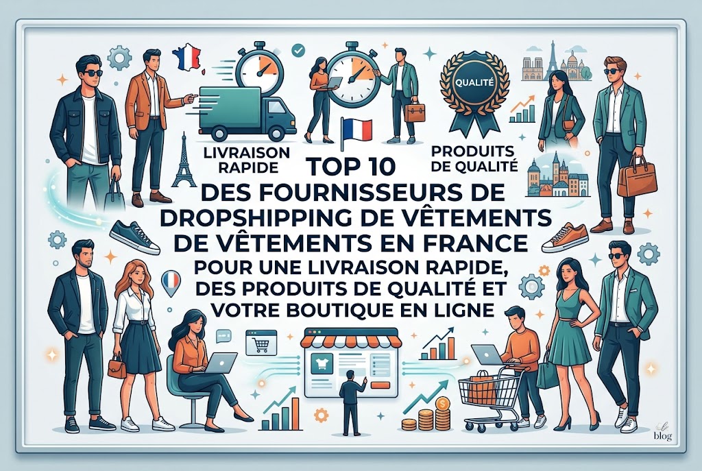 Top 10 des fournisseurs de dropshipping de vêtements en France pour une livraison rapide, des produits de qualité et votre boutique en ligne
