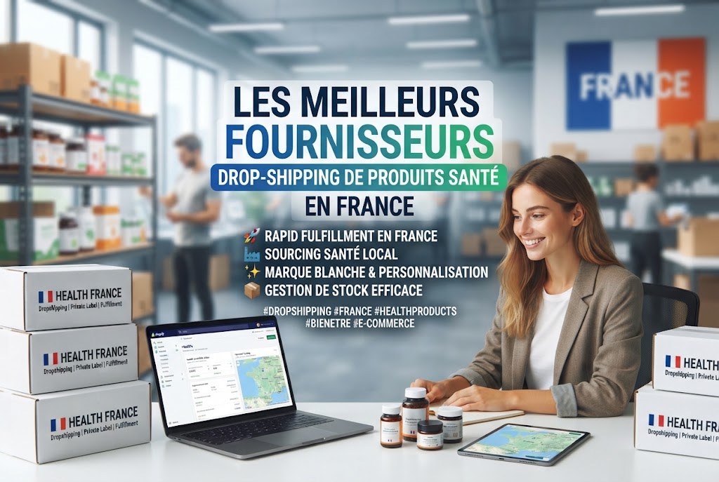 Top 10 des Health Products Dropshipping Suppliers en France pour le sourcing, la marque blanche et le fulfillment